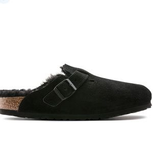 Birkenstock shearling Boston clog